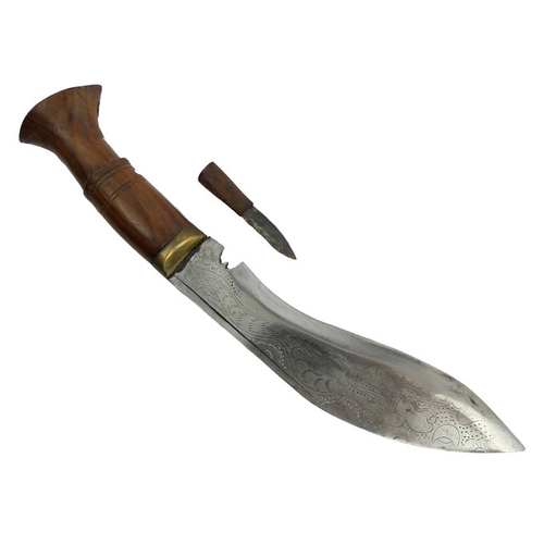 265 - Ornate World War II Gurkha Kukri, 36cm.