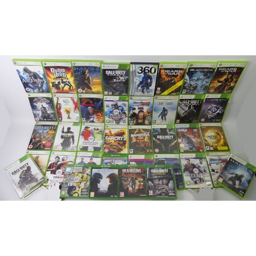 372 - A box of 38 X-Box games to include Fifa 14, Call of Duty and Halo.