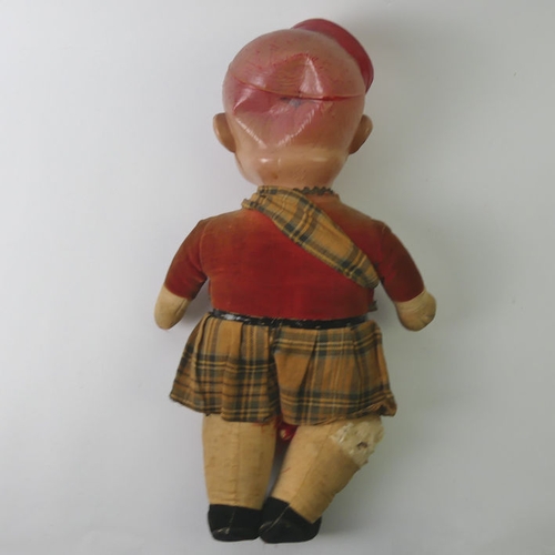 383 - 1930's Highland Laddie character doll, 40cm.