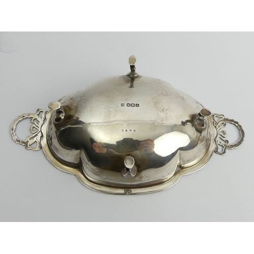 172 - George V silver bon bon dish, Sheffield 1921, 119 grams, 20.5cm x 5cm.