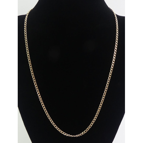 71 - 9ct gold curb link chain necklace, 3.6 grams, 2.8mm, 48cm.