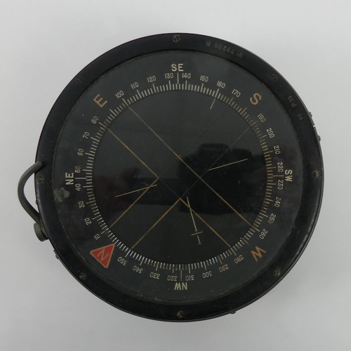 231 - A boxed WWII Avro Lancaster P10 aircraft cockpit compass, 19cm x 18cm.