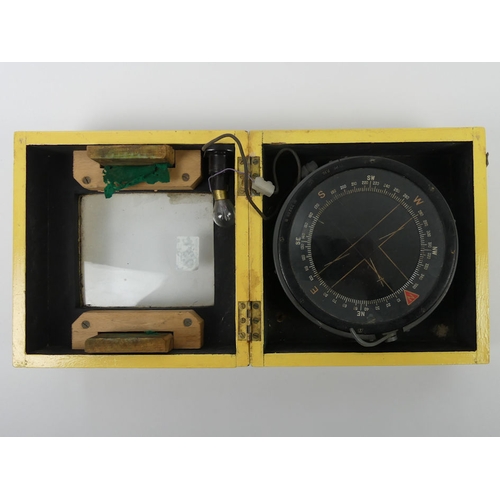 231 - A boxed WWII Avro Lancaster P10 aircraft cockpit compass, 19cm x 18cm.