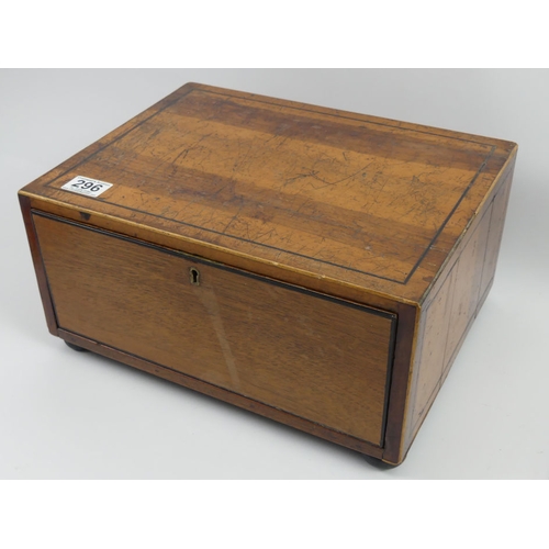 296 - A 19th century coin collectors cabinet and three folders of GB coins along with a tin of old pennies... 