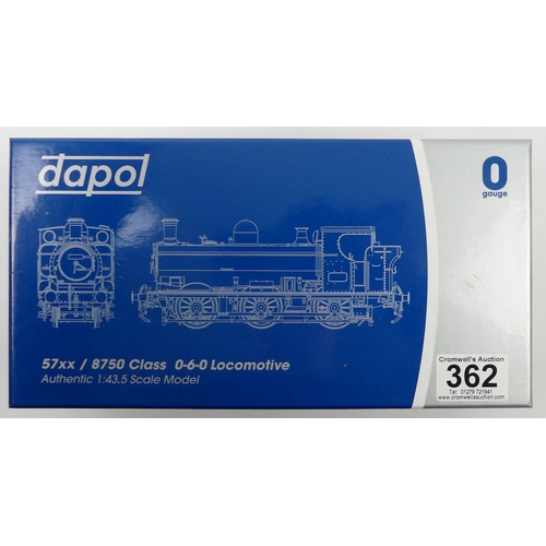 362 - A boxed Dapol 0 gauge 57xx/8750 class 0-6-0 locomotive 1:43 scale model, Pannier L94 London Transpor... 