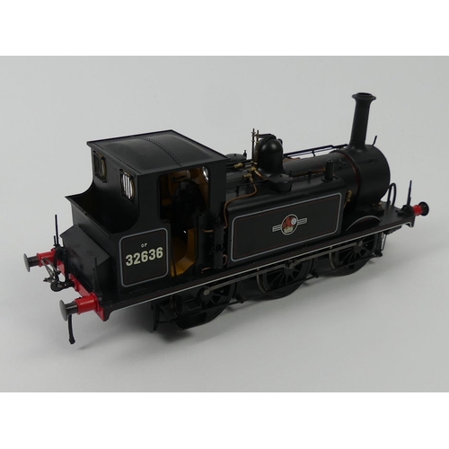 363 - A boxed Dapol 0 gauge Terrier A1/A1XX Tank locomotive 1:43.5 scale model, 32636 BR lined block, mint... 