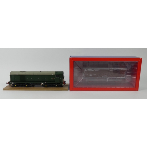 366 - A boxed Heljan 0 gauge BR green and yellow panels class 20 diesel locomotive with DCC sound standing... 