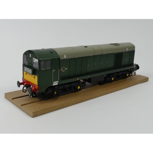 366 - A boxed Heljan 0 gauge BR green and yellow panels class 20 diesel locomotive with DCC sound standing... 