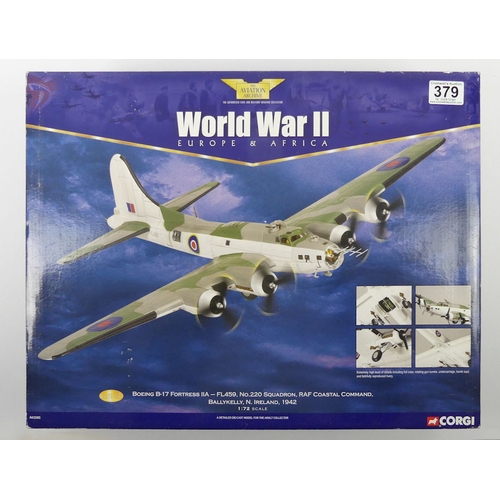 379 - Boxed Corgi AA3303 Boeing B-17 Fortress 11A- FL459 1:72 scale from Europe and Africa WWII series.