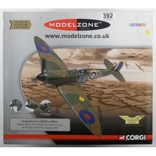 392 - A boxed Corgi diecast Aviation Archive AA33910 Supermarine Spitfire MKI9 R6885 exclusive Limited Edi... 