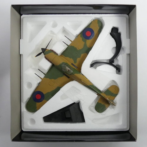 396 - A boxed Corgi diecast Aviation Archive AA35502 Hawker Hurricane III-C AOC Malta, 1:32 scale (damage ... 