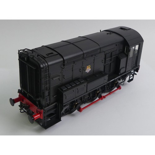 404 - 0 gauge Dapol 7D -008-004U class 08 BR black early un-numbered diesel electric locomotive, 1:43.5 sc... 