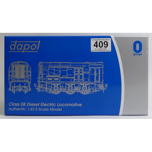 409 - 0 gauge Dapol 7D-008-004 class 08 13240 BR Black early crest diesel electric locomotive 1:43.5 scale... 