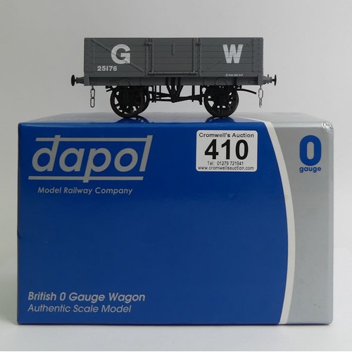 410 - 0 gauge Dapol 7F-051-005 5 plank open wagon 25176 GWR scale model, boxed.