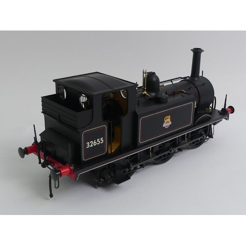 413 - 0 gauge Dapol 7S-010-001 Terrier A1X 32655 BR Black early crest scale 1:43.5 model locomotive boxed.