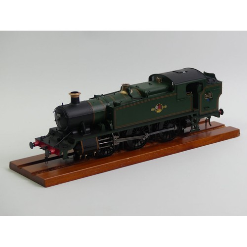 417 - Heljan 2-6-2T 0 gauge large prairie 6132 BR lined green with late crest locomotive, boxed.