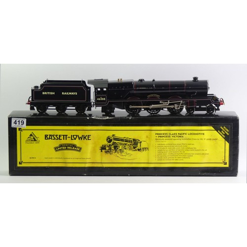 419 - 0 gauge Bassett-Lowke Princess Class Pacific locomotive Princess Victoria, limited release, (box as ... 