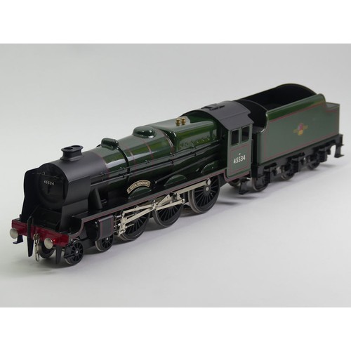 420 - 0 gauge Bassett-Lowke re-built Patriot Class 4-6-0 locomotive and tender BR green 45534, E 'Tootal B... 