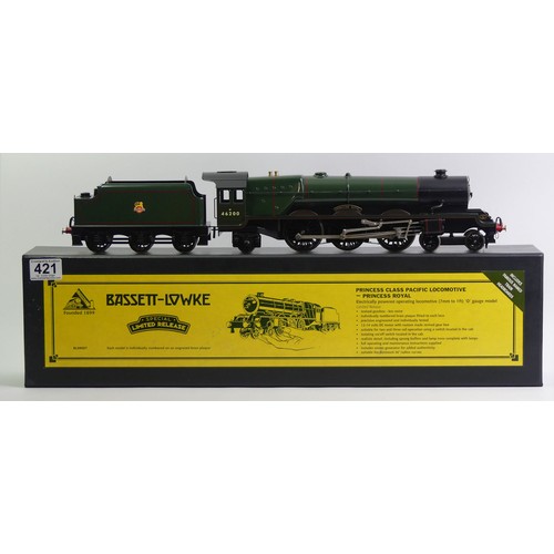 421 - 0 gauge Bassett-Lowke Princess Class Pacific locomotive Princess Royal, limited release, mint in box... 