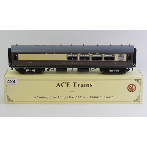 424 - 0 gauge vintage style BR Mark I pullman coach, boxed.