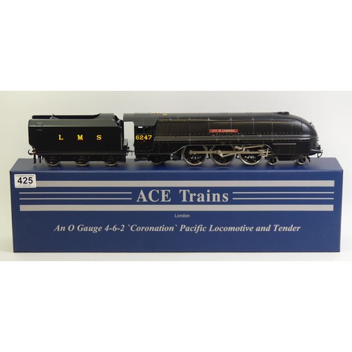 425 - Ace trains 0 gauge 4-6-2 Coronation Pacific locomotive and tender, 'City of Liverpool' 6247. boxed.