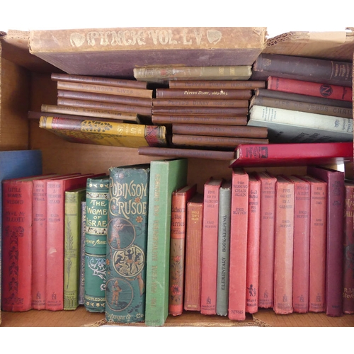 441 - A box of books including, Life & Adventures of Robinson Crusoe, The Women of Israel and various Enid... 