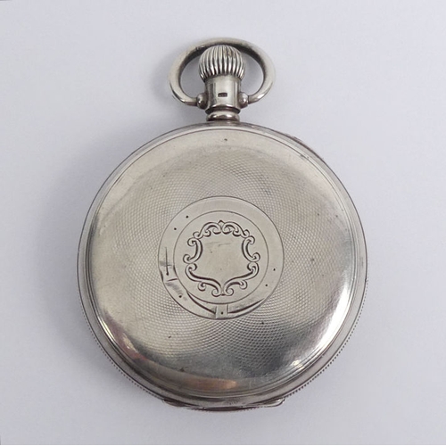 127 - George V silver half Hunter pocket watch, Birm. 1929, 50mm x 69mm.