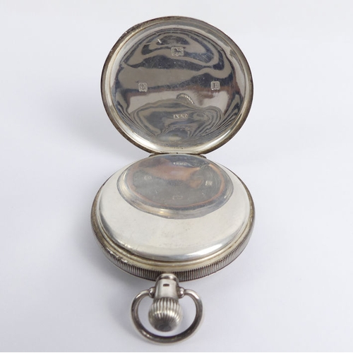 127 - George V silver half Hunter pocket watch, Birm. 1929, 50mm x 69mm.