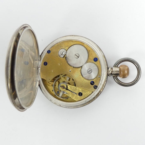 133 - Edwardian silver open face pocket watch, Birm. 1906, 67mm x 47mm.
Condition Report: In working order... 