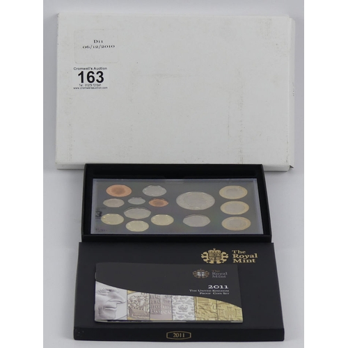 163 - Royal Mint 2011 executive proof coin set with Prince Philip 90th birthday £5 coin.