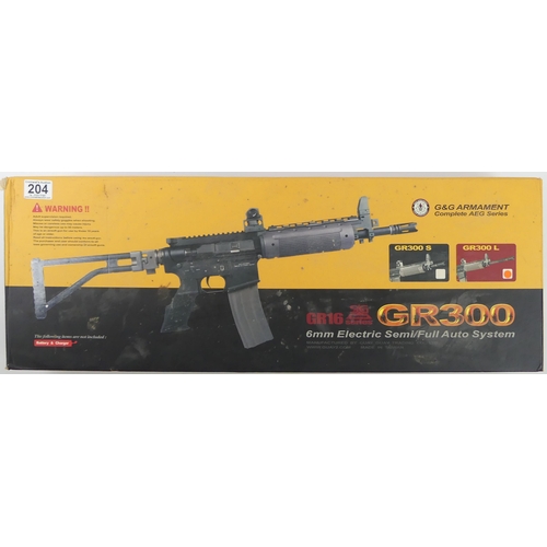 204 - G & G Armament  GR16 series GR300 6mm electric airsoft rifle, boxed, 70cm.
No licence is required to... 