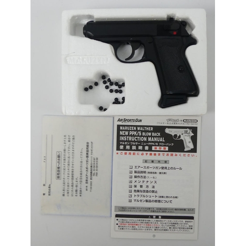 229 - Maruzen Walther PPK/S BB CO2 pistol, boxed with instructions, 15cm.
No licence is required to purcha... 