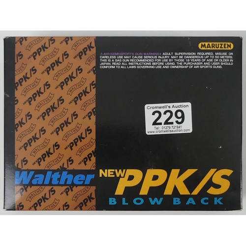 229 - Maruzen Walther PPK/S BB CO2 pistol, boxed with instructions, 15cm.
No licence is required to purcha... 