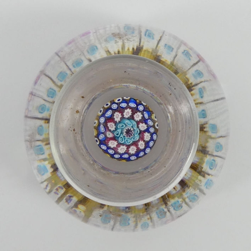 309 - 19th century English millefiori glass inkwell, 14.5cm.