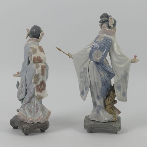 328 - Two Lladro porcelain figures, 'Mayumi' 1449 and 'Yuki' 1448, 28cm.