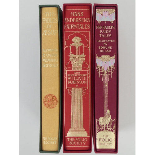 443 - Three Folio Society books viz. The Fables of Aesop, Hans Andersons Fairy Tales illustrated by Edward... 