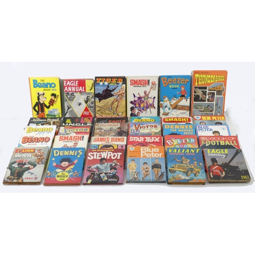 450 - A quantity of children annuals including James Bond, Star Trek, Thunderbirds and the Man from U.N.C.... 