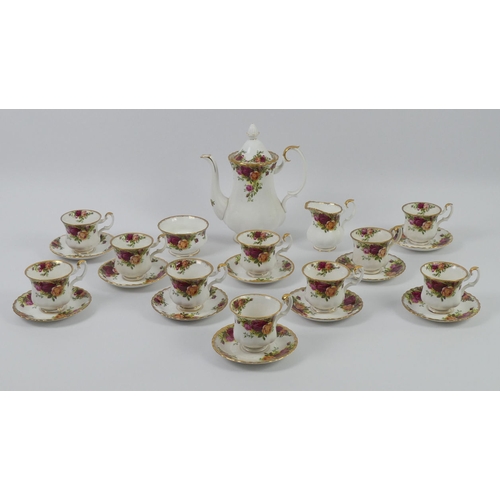 360 - Royal Albert 'Old Country Roses' twenty three piece coffee set, 23cm.