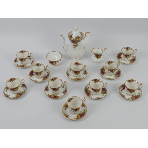 360 - Royal Albert 'Old Country Roses' twenty three piece coffee set, 23cm.