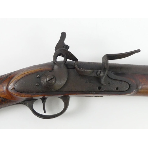 241 - 19th century blunderbuss with carved mahogany stock, 81cm.
No licence is required to purchase this i... 