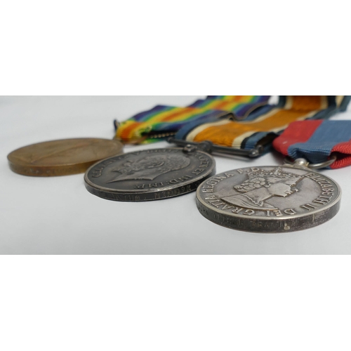 253 - Father and son medals, awarded to Cpl T.P.Trantum, Great War medal 1914-1919 together with a WWI med... 