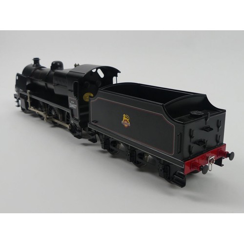 405 - A Bassett-Lowke 0 gauge British Railways lined black southern railway N class mogul locomotive & ten... 