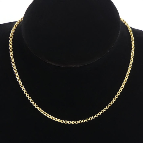 78 - 9ct gold belcher link chain with a 9ct gold tag, 6.4 grams, 39cm, 2.8mm.