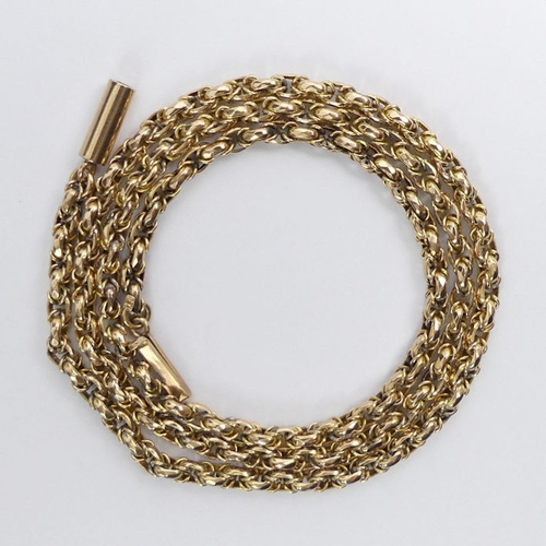 80 - 9ct gold fancy link belcher chain necklace, 11.3 grams, 47cm x 3.2mm.