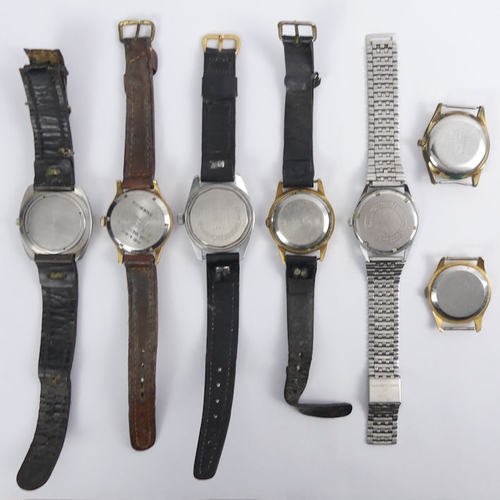 112 - A collection of gents watches, including Lucerne, Seiko, Helvetia and an Arctos automatic.