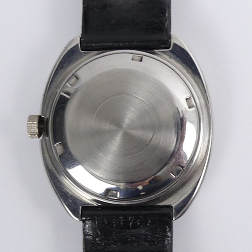 123 - Rado day date adjust Diastar gents watch on a black leather strap, 37.8mm.