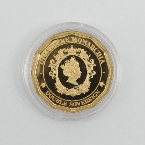 150 - 2017 Elizabeth II twelve sided gold double sovereign, limited edition of just 91 coins, 32mm diamete... 