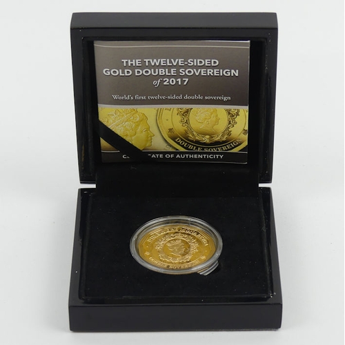 150 - 2017 Elizabeth II twelve sided gold double sovereign, limited edition of just 91 coins, 32mm diamete... 