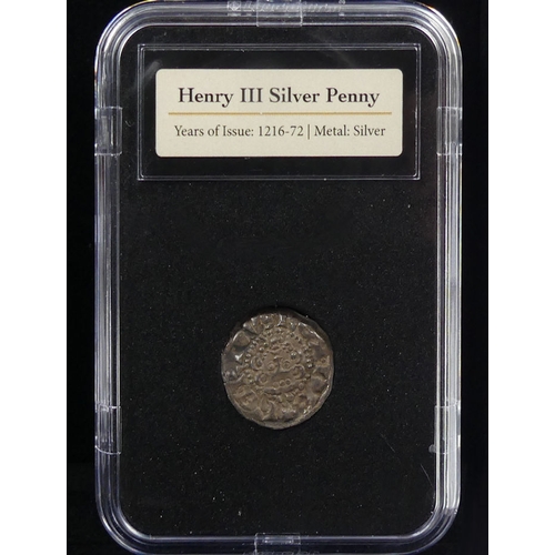 165 - Henry III silver penny, encapsulated, boxed with C.O.A.