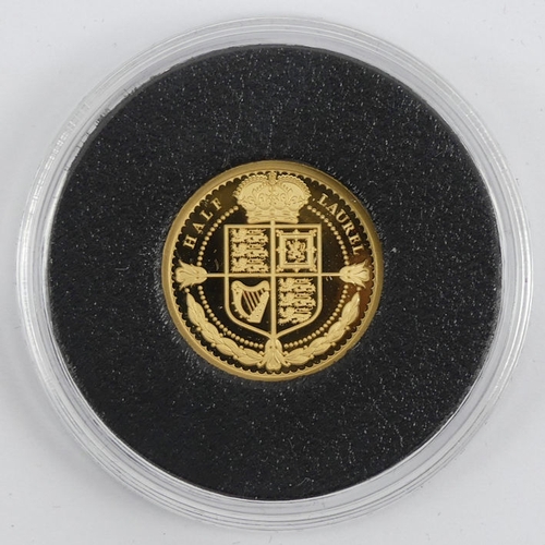 167 - 2020 half Laurel gold proof Tristan da Cunha limited edition coin, 4 grams, boxed with C.O.A.